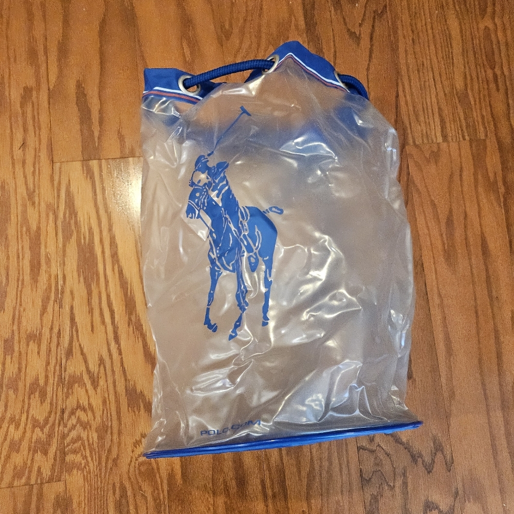 US Open Ralph Lauren Clear Drawstring Bag